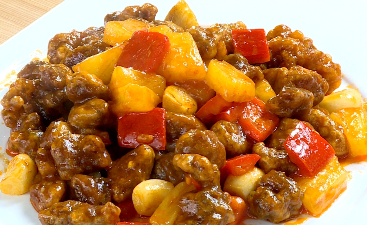 Sweet and Sour Pork with Pineapple COOKING STEP 6