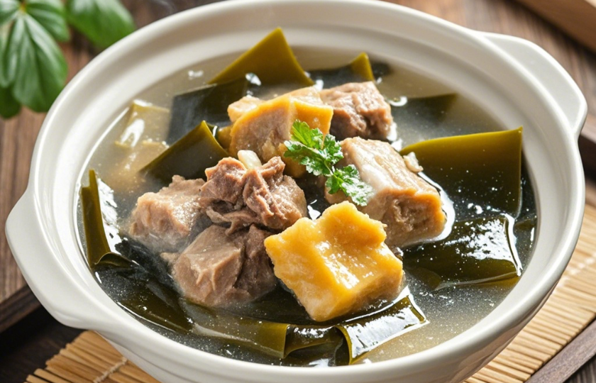 White Radish And Kelp Pork Ribs Soup