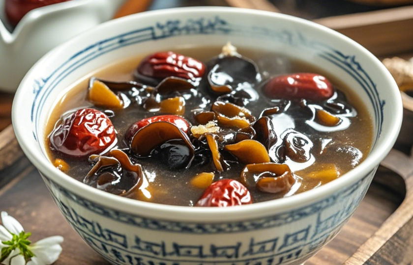 Black Fungus Red Date Soup Recipe