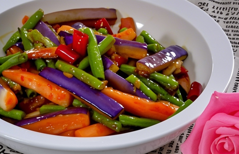 Eggplant String Bean Stir-fry