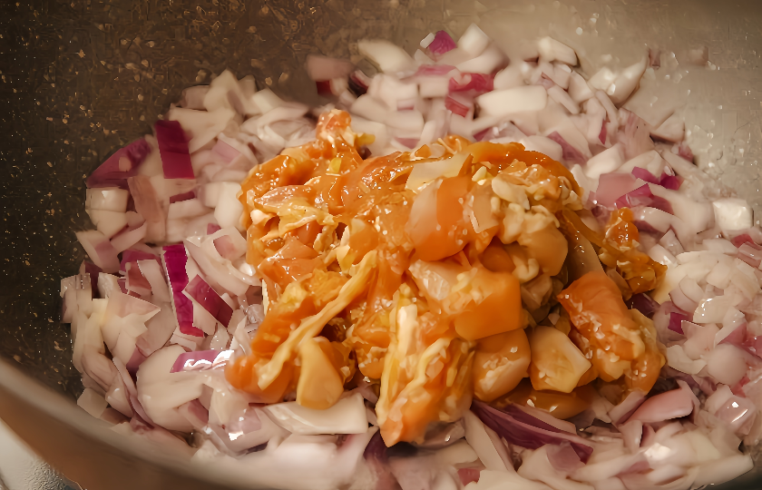 chicken flavored rice COOKING STEP 7