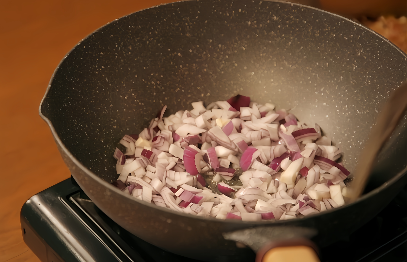 chicken flavored rice COOKING STEP 6