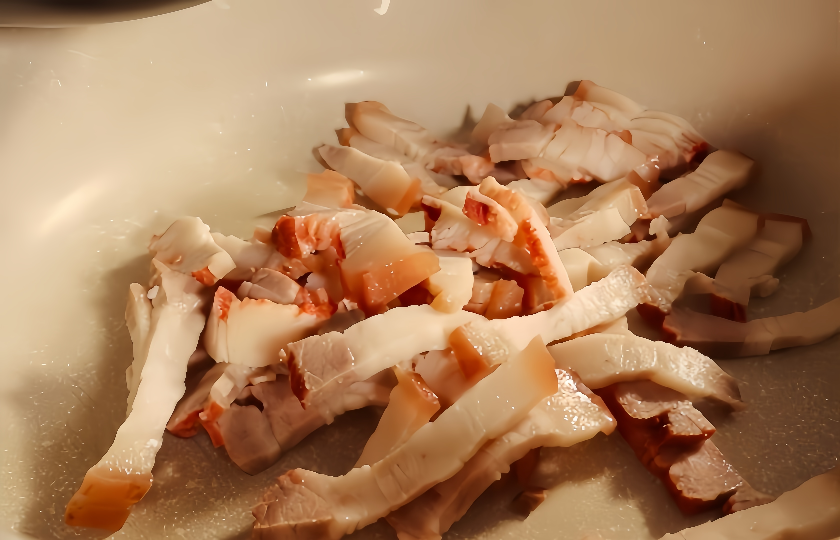 pork belly fried rice COOKING STEP 3