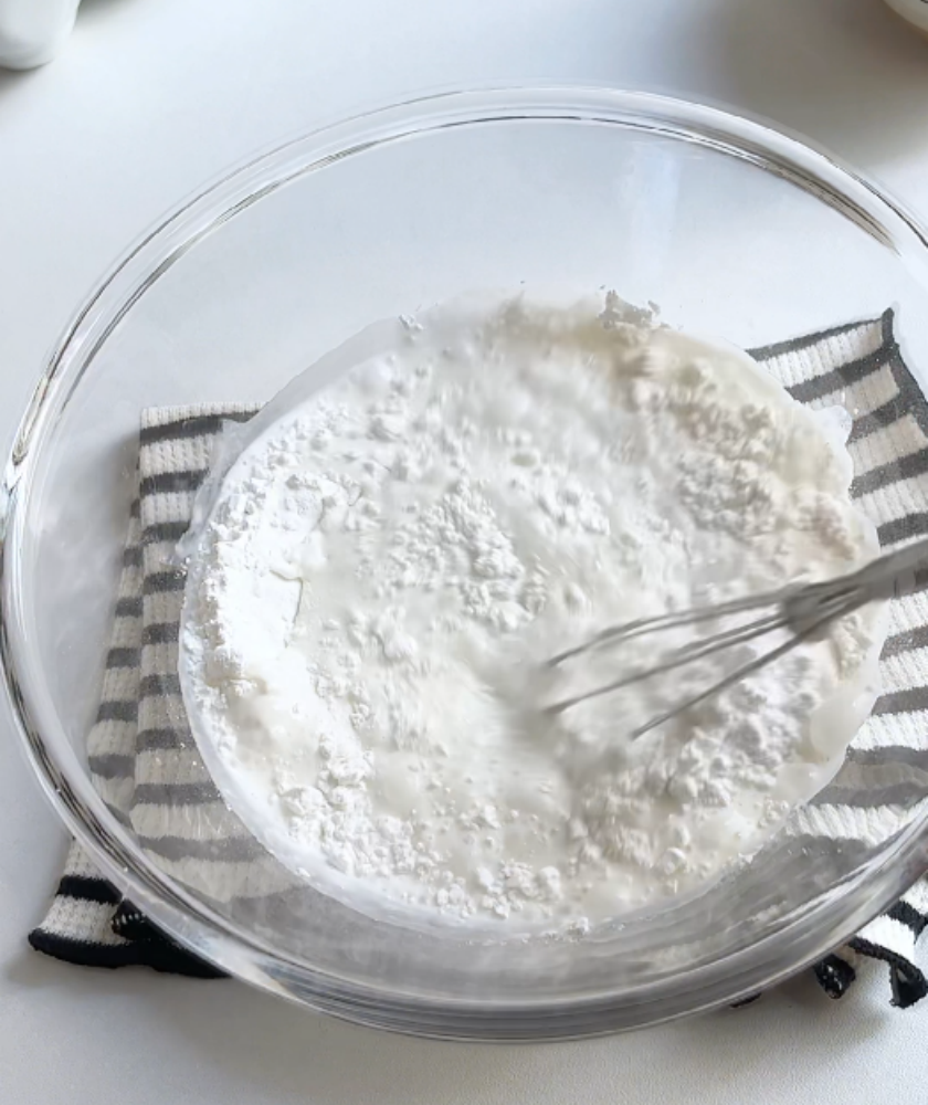 Meat Floss Mochi Egg Cake COOKING STEP 1