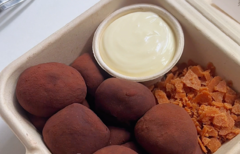 Gourmet Chocolate Mochi With A Variety of Dipping Sauces