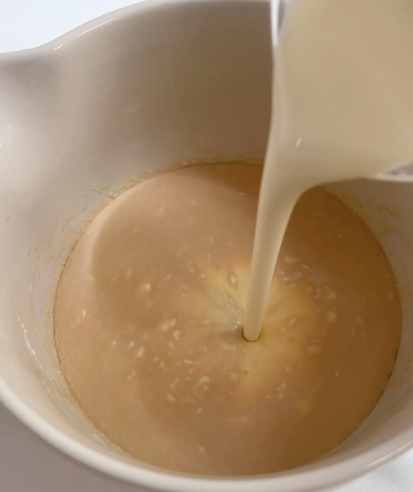 Make the cream milk cap