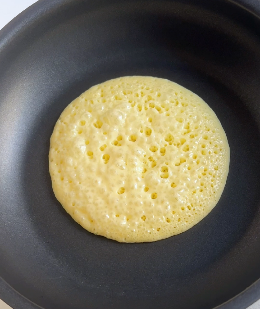 Meat Floss Mochi Egg Cake COOKING STEP 5