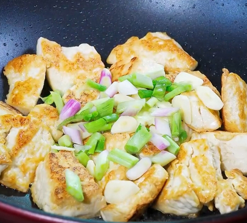 Tofu with ground pork oyster sauce COOKING STEP 5