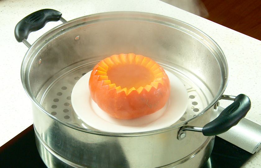 Steam the pumpkin casserole