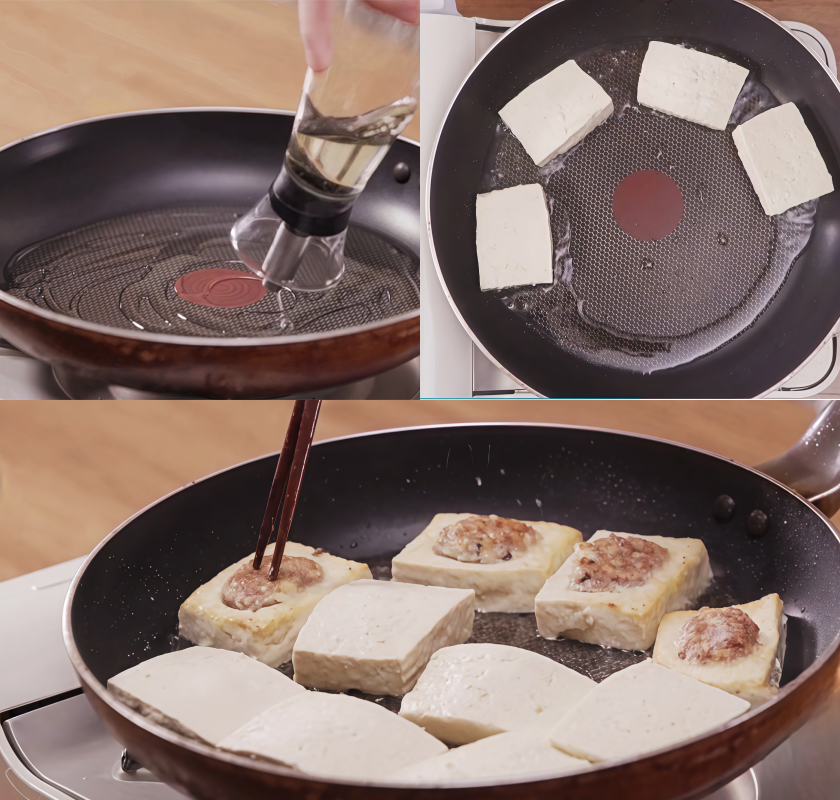 Pan-fry the tofu