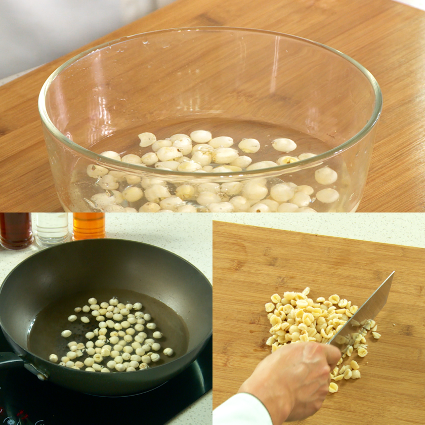 Boil lotus seeds