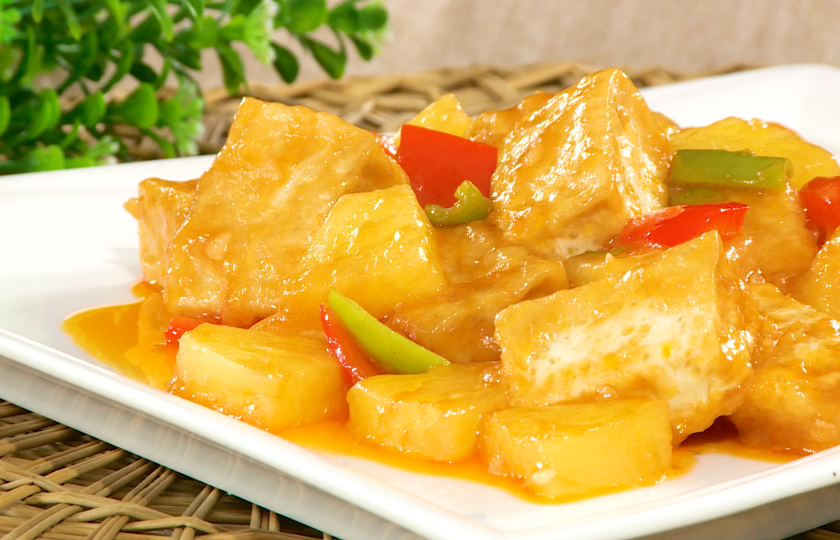 Pineapple Sweet and Sour Tofu Chinese style