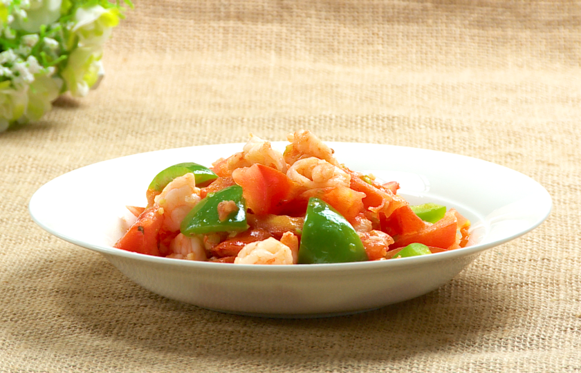 Tomato Shrimp Stir Fry