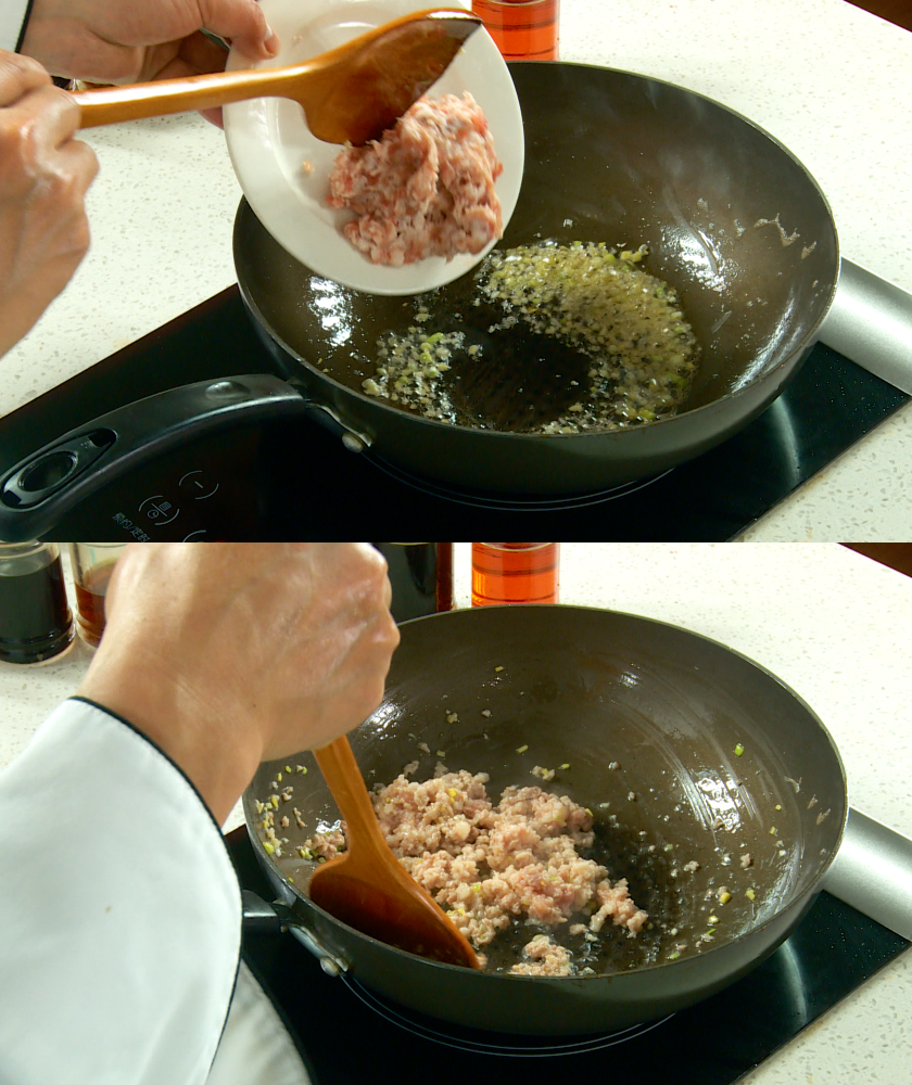 Stir-fry minced meat