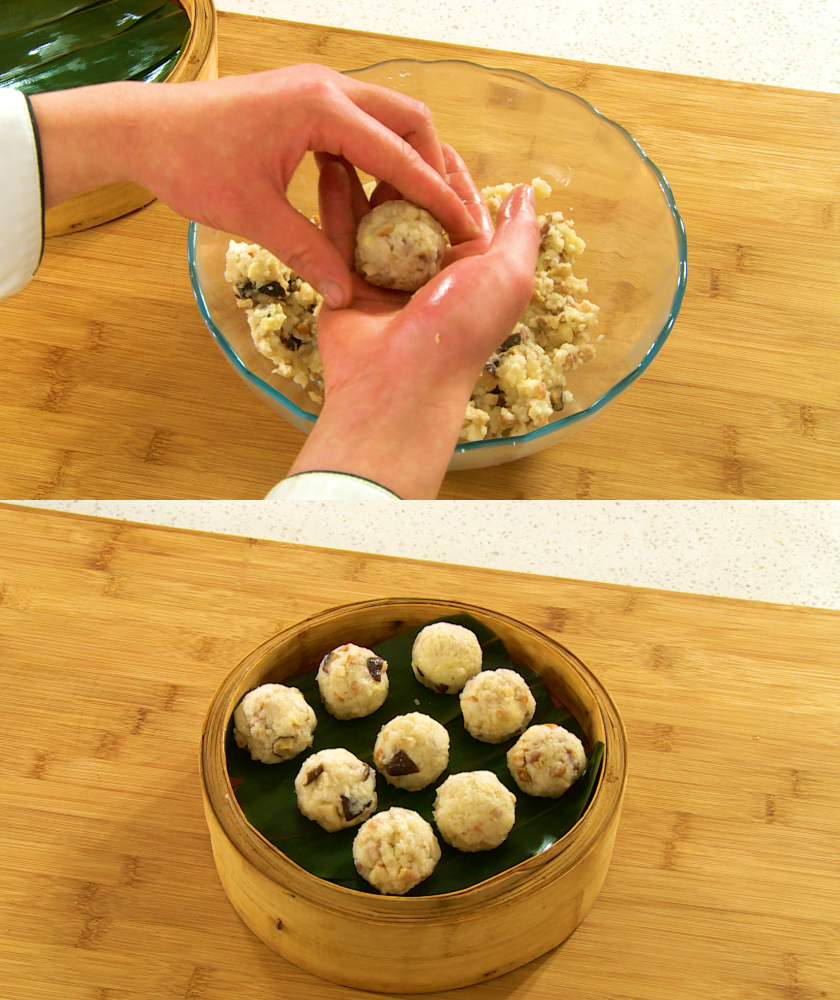 Kneading dumplings