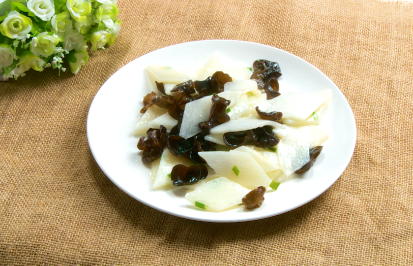 Wood Ear Mushroom with Chinese Yam Stir Fry