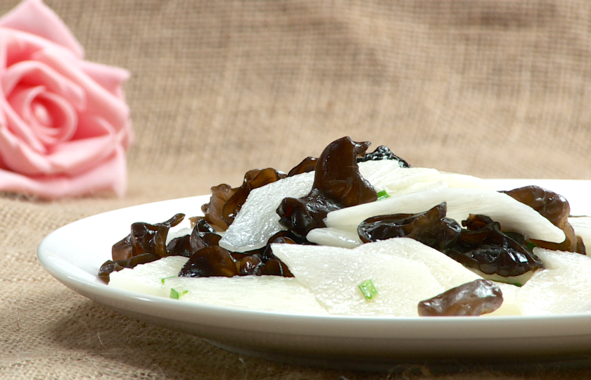 Wood Ear Mushroom with Chinese Yam Stir Fry Recipe