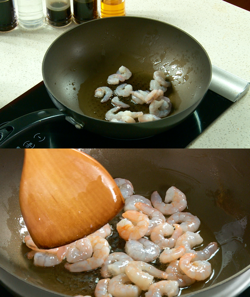 Stir-fry shrimp