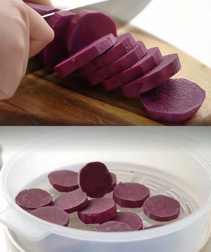 Purple sweet potato pretreatment