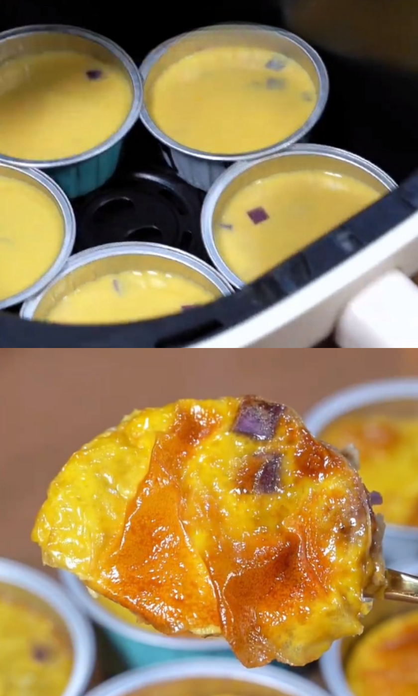 purple potato baked egg custard