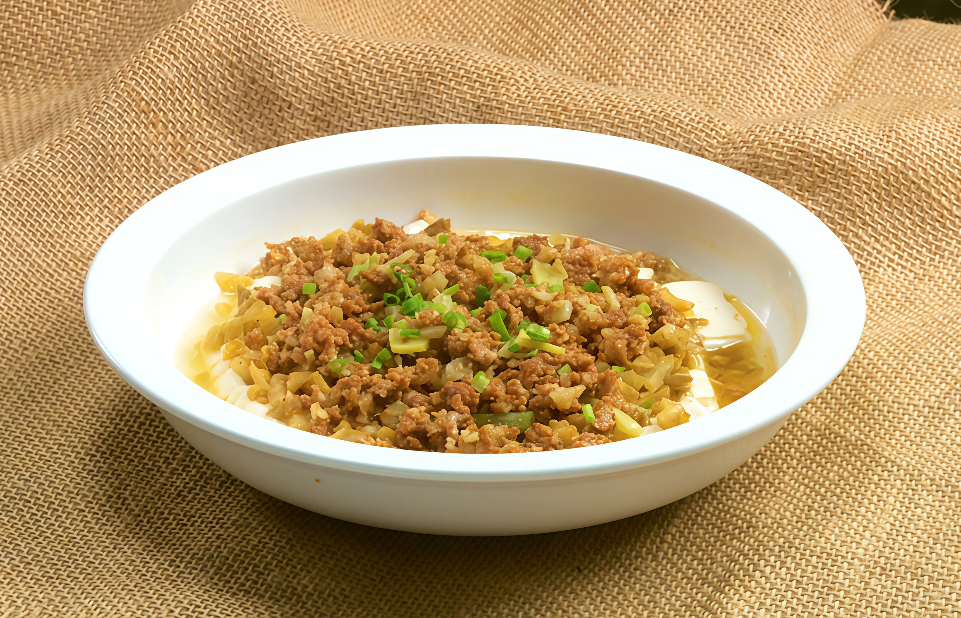 Steamed Tofu with Minced Pork