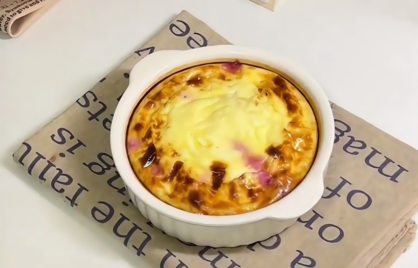 Delicious Purple Potato Baked Egg Custard