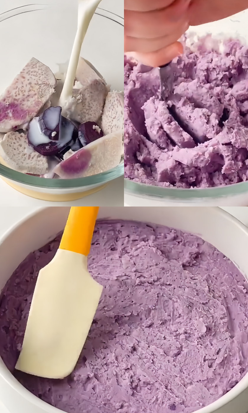 Make purple potato puree