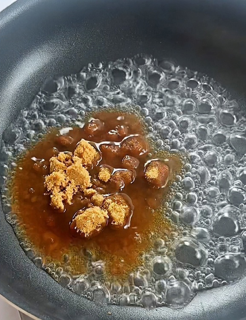 Add brown sugar to water