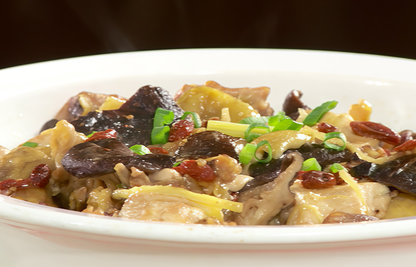 Steamed Chicken with Shiitake Mushrooms Recipe