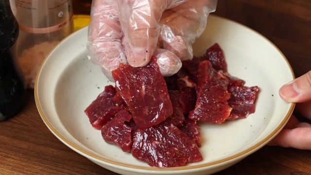 Marinate the beef